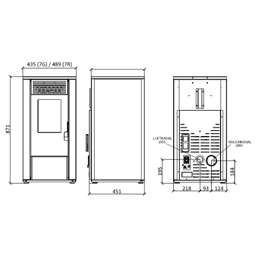 Pelletofen Wamsler Westminster WPO 7G 7,5 kW