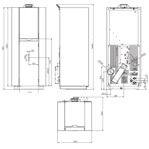 Pelletofen Royal Idro Wall 16 | 16 kW wasserführend