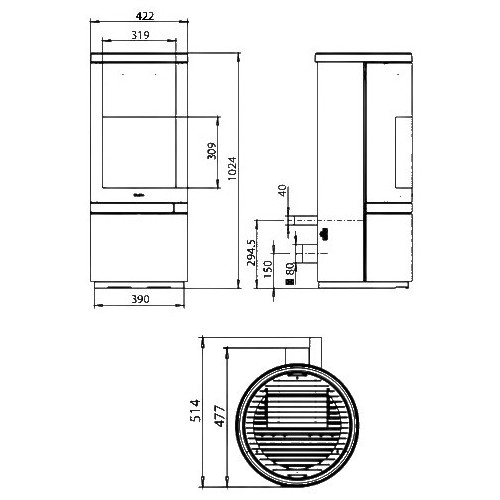 Pelletofen Leda Nexa 6 kW