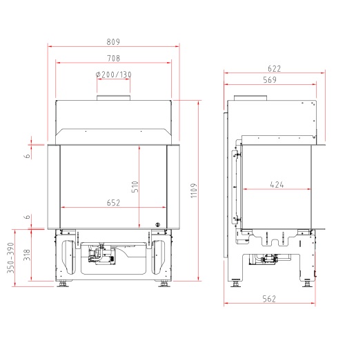 Gaskamin Schmid Ekko G U 67