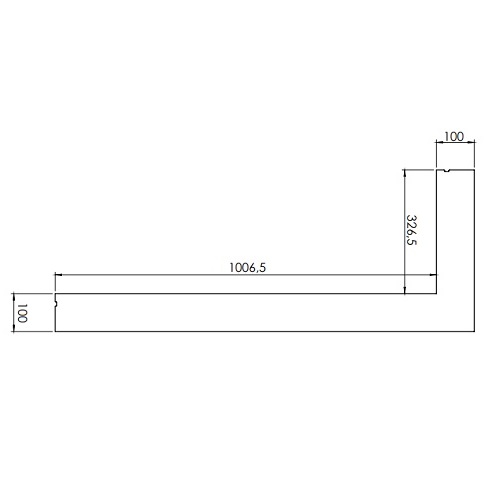 Gaskaminzubehör DRU - Einbaurahmen für Metro 100XT/2-41 RCH (6-seitig, B = 100 mm)