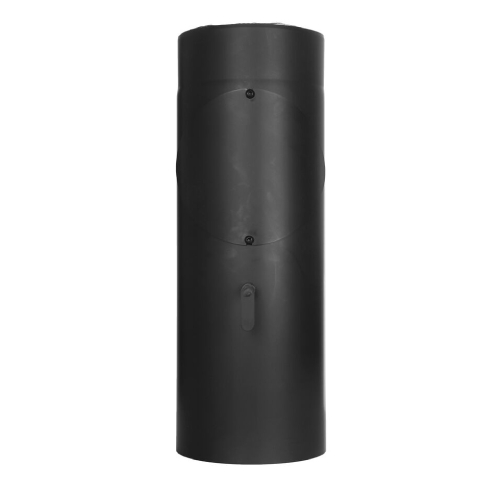 Ofenrohr - Längenelement 500 mm mit Drosselklappe und Tür (mit Einzug) - schwarz - doppelwandig - Jeremias Iso-Line