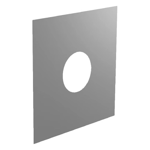 Edelstahlschornstein - Wand-/Deckenblende einteilig 0° - doppelwandig - Jeremias DW-ECO