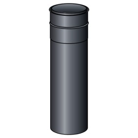 Ofenrohr - Wandfutter 500 mm verlängert mit Rohr, kürzbar - Reuter Ferrum
