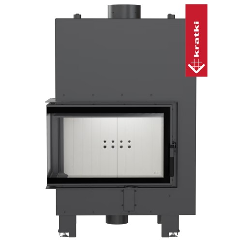 Kamineinsatz Kratki MBM PW 12 kW Eckkamin wasserführend