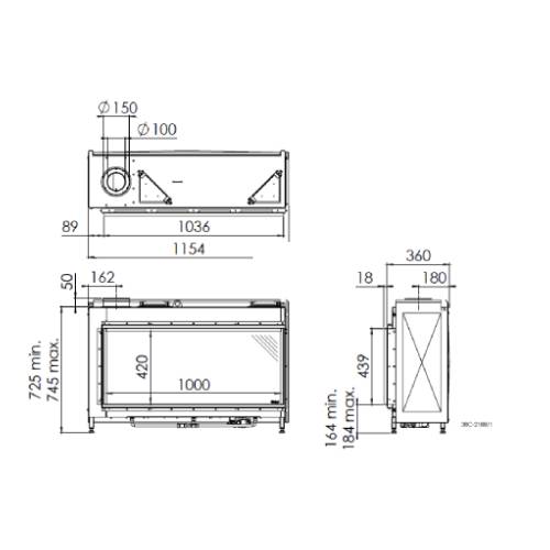 Gaskamin DRU Global 100 BF RCE