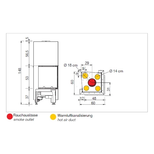 Kamineinsatz Edilkamin Windo2 50 | 12,2 kW