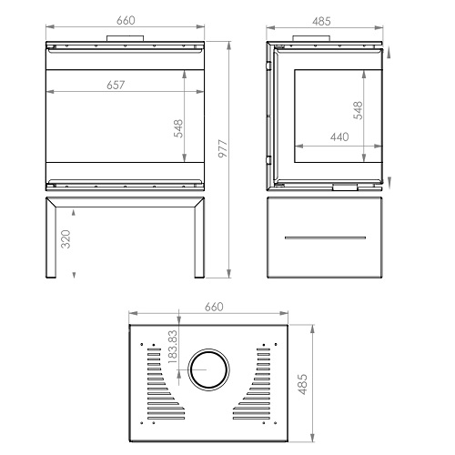 Kaminofen A Caminetti Scandinavian 65 | 11 kW