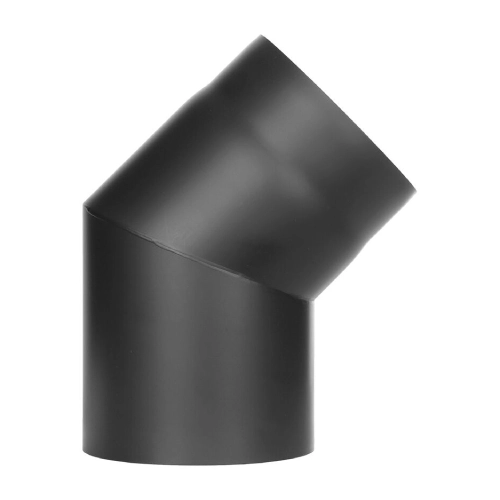 Ofenrohr - Winkel 45° ohne Tür - schwarz - Jeremias Ferro-Lux