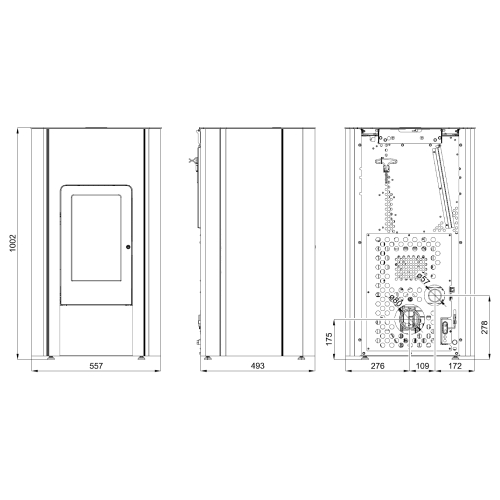 Pelletofen Haas und Sohn Premium HSP 6 PALLAZZA III RLU - PGI 8,3 kW raumluftunabhängig