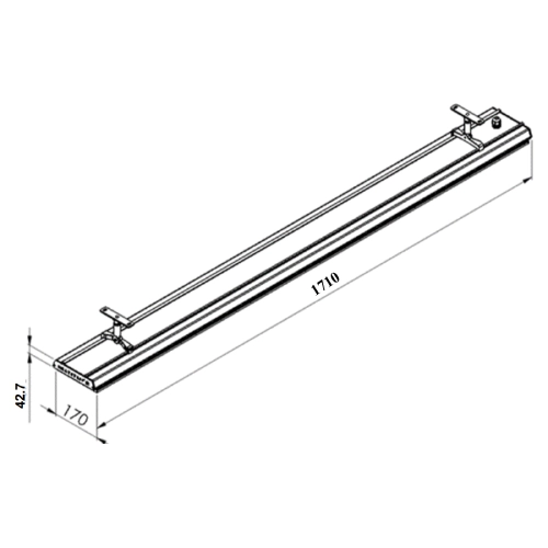 Heizstrahler Heatstrip Design 3200 W mit Fernbedienung