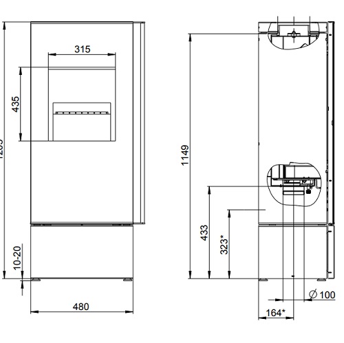 Kaminofen Wodtke Casa duo 6 kW