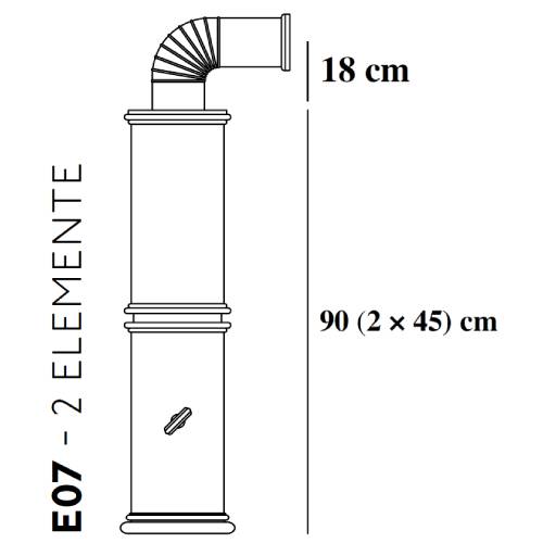 Kaminzubehör Sergio Leoni - Keramiksäule für Marlene