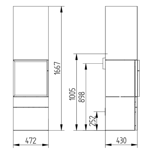 Kaminofen Jydepejsen Cubic 166 | 6 kW