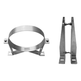 Edelstahlschornstein - Wandhalter bis 240 mm mit Verlängerung W3 - doppelwandig - STN DW-NEO