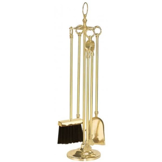 Kaminbesteck BRASS, Massiv Messing, 4- teilig