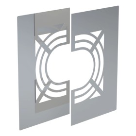 Edelstahlschornstein - Deckenblende für Hinterlüftung, zweiteilig, 0-30° - doppelwandig - Jeremias DW-FU