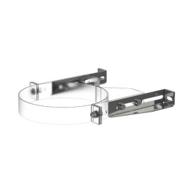 Edelstahlschornstein - Verlängerungsrohr für statischen Wandhalter 180 mm - doppelwandig - Reuter DW-Systeme