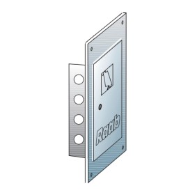 Edelstahlschornstein - Kamintür 140 mm x 200 mm - einwandig - Raab EW-FU