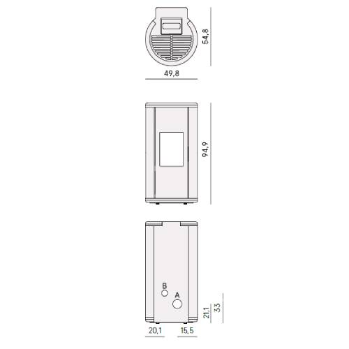 Pelletofen Cadel Sound 5 Ps 5,5 kW