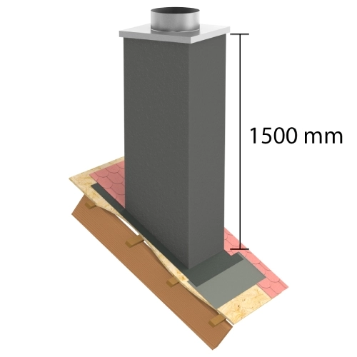 Kaminverkleidung Stülpkopf Furado L=1500 mm "Lackiert" - Jeremias FURADO-A