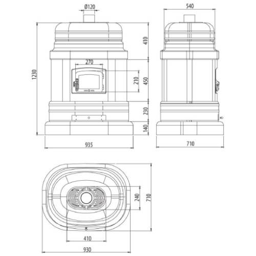 Kaminofen Sergio Leoni Corsara L/A 14,6 kW Speicherofen