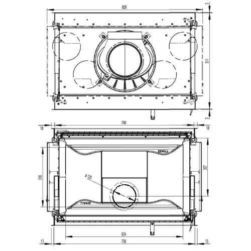 Kamineinsatz Austroflamm 75x39K II 2.0 | 10 kW, Drehtür, Durchsicht