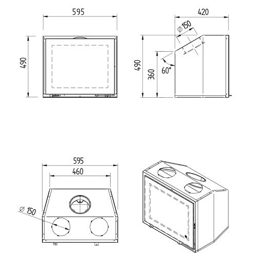 Kamineinsatz M-Design Interra 60 | 9 kW