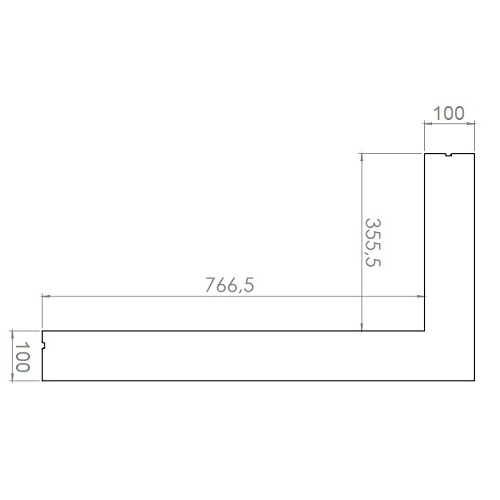 Gaskaminzubehör DRU - Einbaublende für Maestro 80/2 RCH (6-seitig, B = 100 mm)