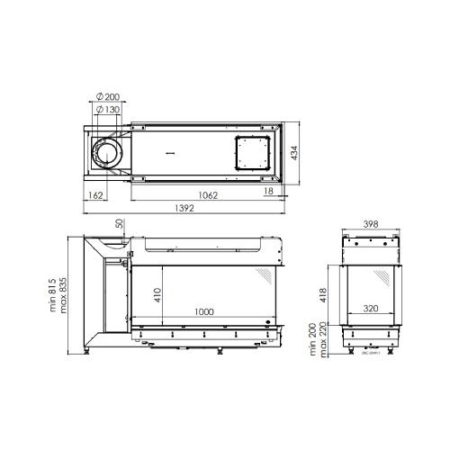 Gaskamin DRU Metro 100XTU-41 RCH