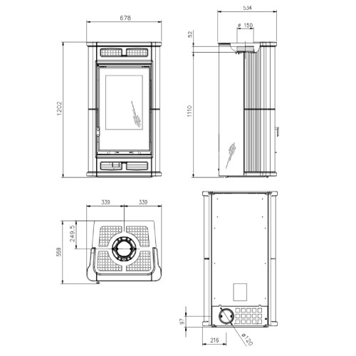 Kaminofen La Nordica Flo 8,3 kW