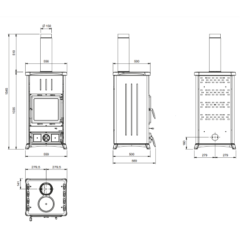 Kaminofen La Nordica Concita 2.0 - Steel 11,8 kW