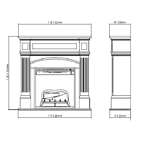 Elektrokamin Dimplex Mozart White