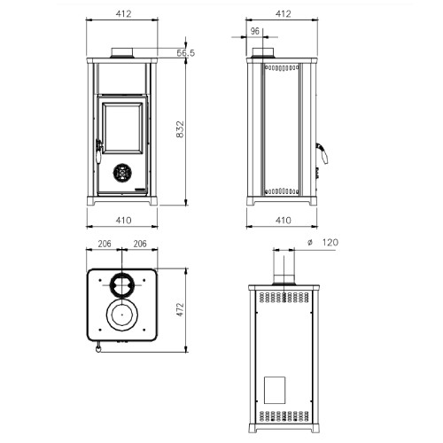 Kaminofen La Nordica Tea 6,6 kW