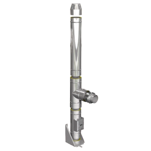 Edelstahlschornstein Bausatz doppelwandig Ø 130 mm - eka complex D