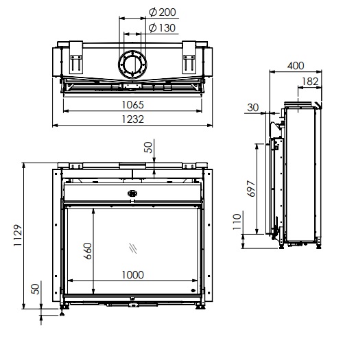 Gaskamin DRU Maestro 100 RCH