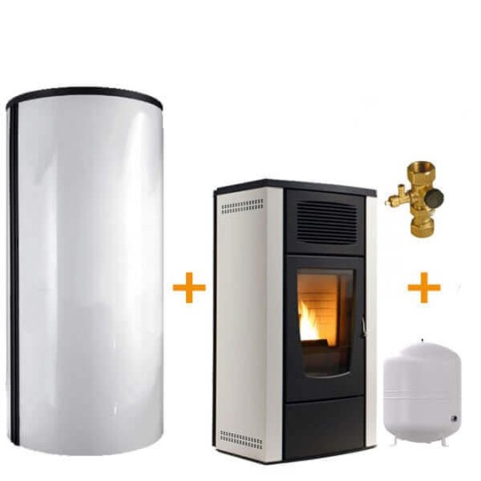 Pelletofen Komplettset wasserführend RED GARDENIA Hydro 11,6kW