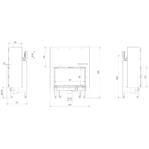 Kamineinsatz Kratki Nadia 12 | 12 kW Schiebetür