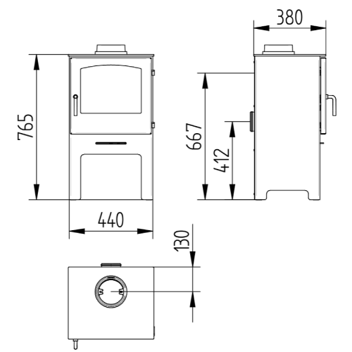 Kaminofen Jydepejsen Country 765 | 5,5 kW