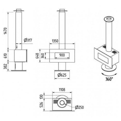 Kaminofen M-Design Venus 1000HT 12kW