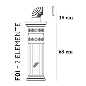 Kaminzubehör Sergio Leoni - Keramiksäule für Giglio E
