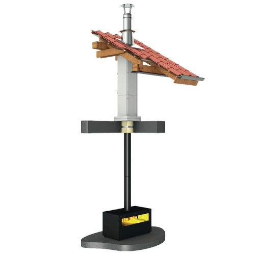 Aufgesetzter Leichtbauschornstein F90 Ø 200 mm - Jeremias