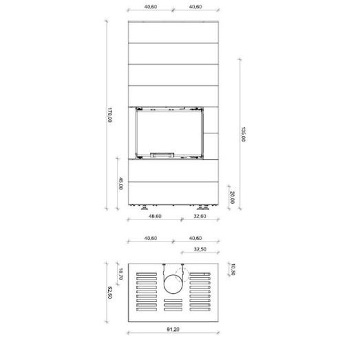 Kaminbausatz Neocube C20 Black & White Edition 7,8 kW