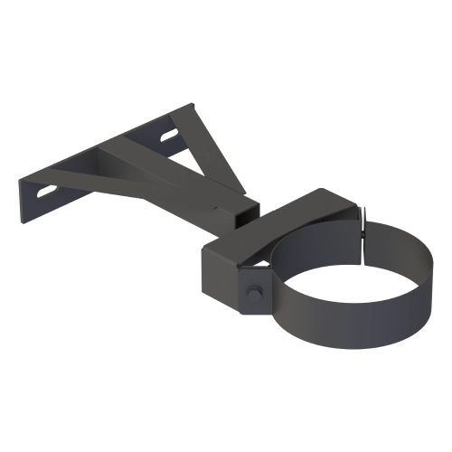 Edelstahlschornstein - Wand- und Kopfteil für Wandhalter, Wandabstand ab 250 mm - doppelwandig - Jeremias DW-BLACK