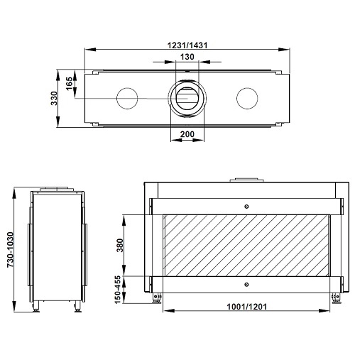 Gaskamin Leda CARISMO 100 DS