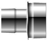 Edelstahlschornstein - Übergangsstück DW/EW - doppelwandig - Schräder Future DW