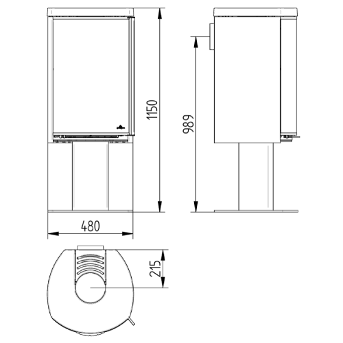 Kaminofen Jydepejsen Cozy Classic Base 6 kW