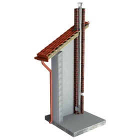 Edelstahlschornstein einwandig Ø 150 mm - Reuter EW-BLUE