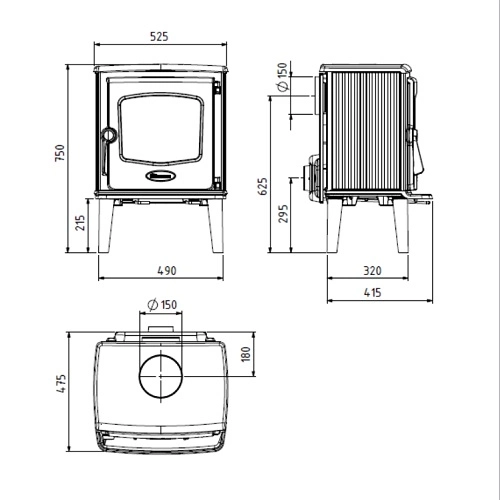 Kaminofen Dovre 525 CB 8 kW