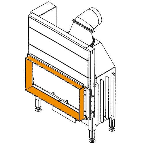 Kaminzubehör Spartherm - Blendrahmen für Varia 1Vh - 574 mm